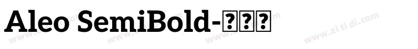 Aleo SemiBold字体转换